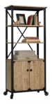 Mueble Librero Rustico En Metal Y Madera Steel River